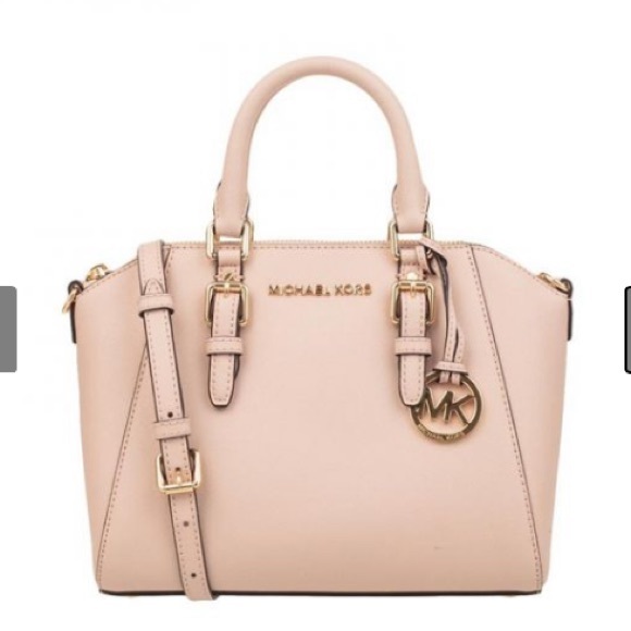 MICHAEL KORS CIARA 35S8GC6M2L MEDIUM MESSENGER LEATHER BAG IN POWDER BLU… - Picture 5 of 16